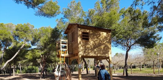 Nuevo punto de control de la población de palomas en el parque del bosque de la Ribera