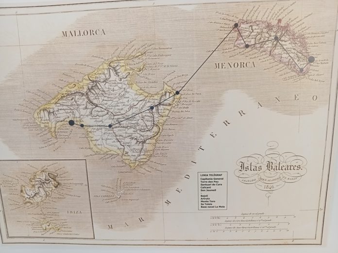 El primer telégrafo entre Mallorca y Menorca